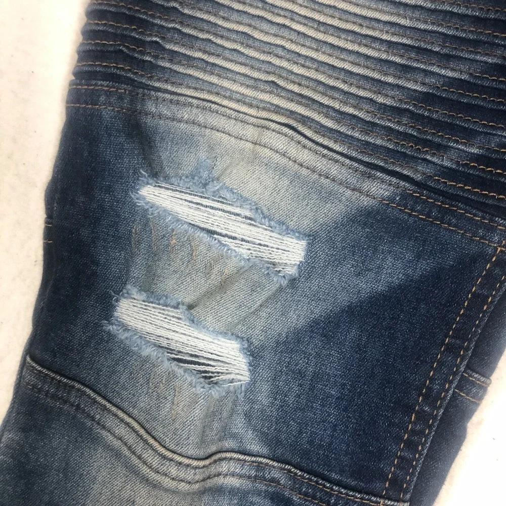 PacSun Jeans Mens Size 30/32 Eco Comfort Stretch Distressed Stacked Skinny New - Picture 12 of 13